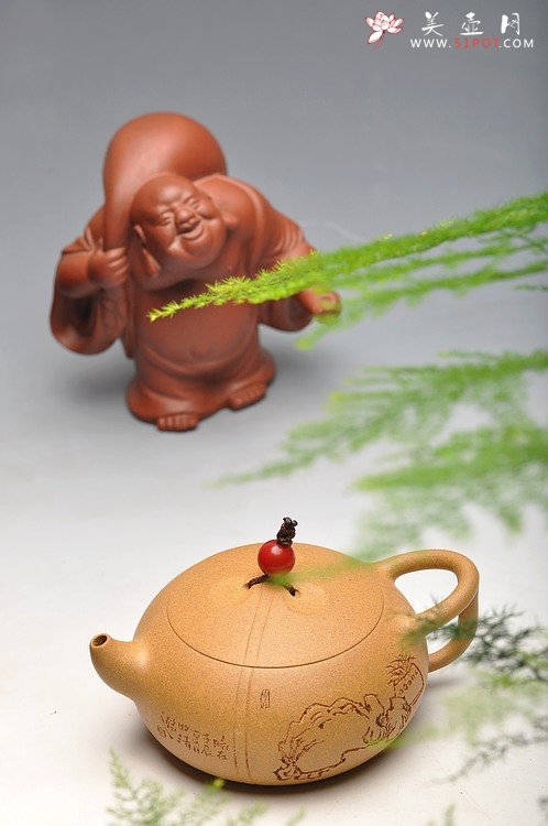 紫砂壶图片：摹玉成窑之味 深得其妙 妙不可言 全手东石逸品 - 美壶网