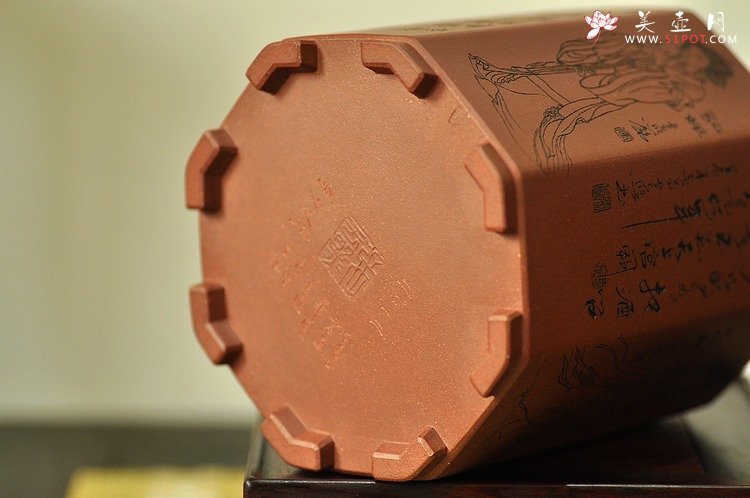 紫砂壶图片：张云熙之精品八方笔筒 四大美女 已收藏，只供欣赏 - 美壶网