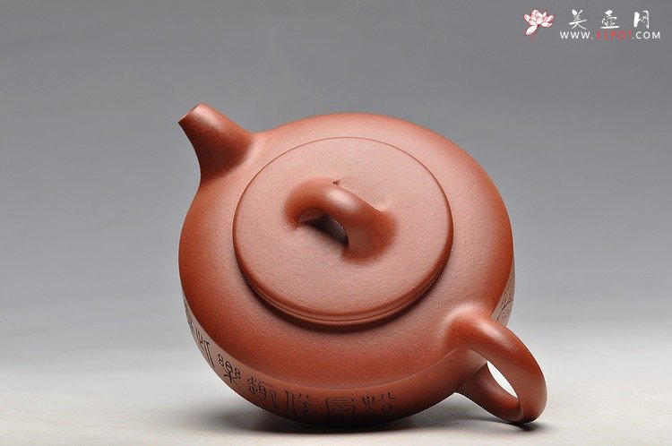 紫砂壶图片：优质底槽青 木言装饰 老味十足  线扁 - 美壶网