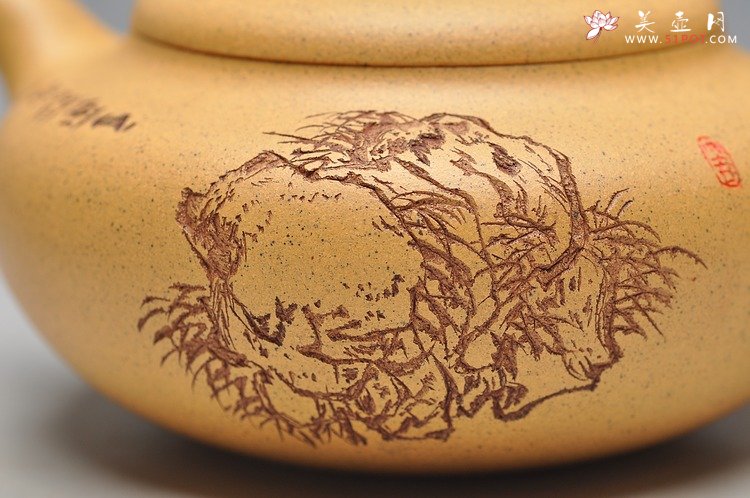 紫砂壶图片：淡雅得趣 实用佳品 鼓韵 - 美壶网