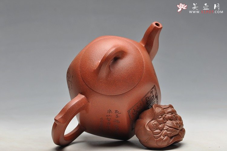 紫砂壶图片：浑厚古拙 方圆之妙 壶魂 高温烧制 - 美壶网