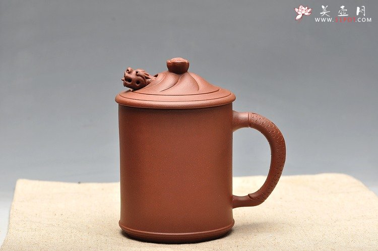 紫砂壶图片：龙杯 优质青水泥 自用送礼佳品 带高档锦盒 - 美壶网