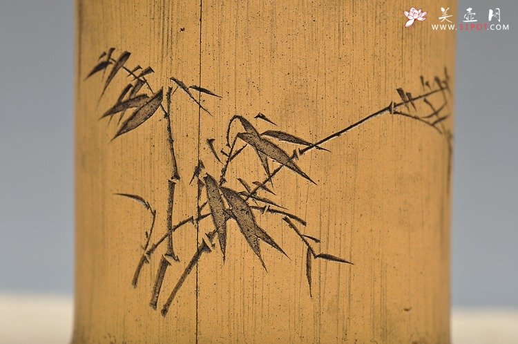 紫砂壶图片：淸韵 全手竹节笔筒  张听刚装饰 耐品雅趣 3式 - 美壶网