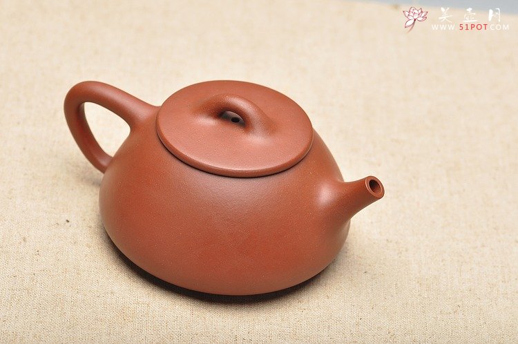 紫砂壶图片：质朴简单 素雅典范 平盖石瓢 - 美壶网