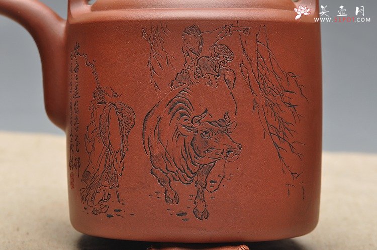 紫砂壶图片：耐品 神骏逸品 全手工洋桶 - 美壶网