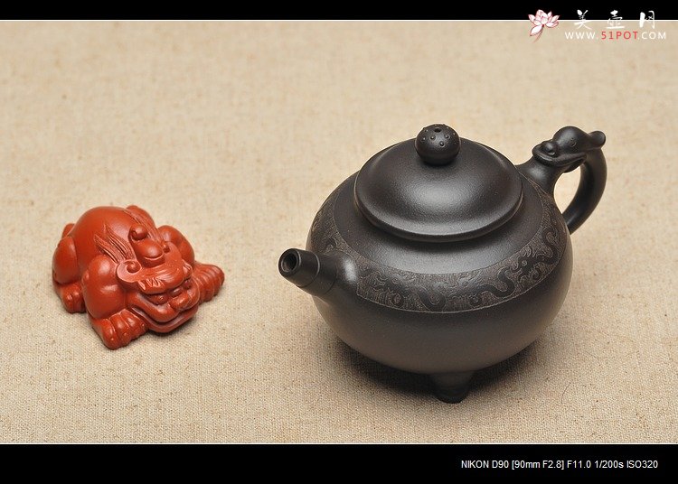 紫砂壶图片：蔡秀华 小中见大气 挺秀精神 龙珠 - 美壶网