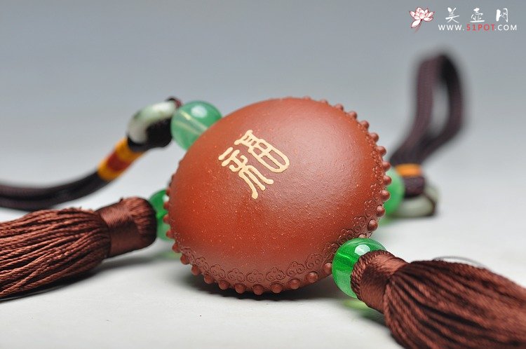 紫砂壶图片：美壶定制 原创泥绘精品紫砂车挂 把玩件 精致好玩 - 美壶网