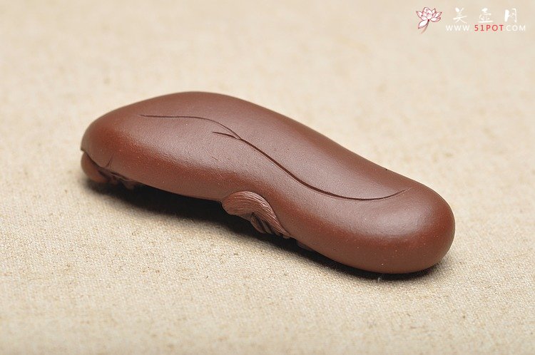 紫砂壶图片：如意手把件 做工精细 把玩 长8.4cm - 美壶网