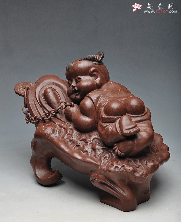 紫砂壶图片：精品重器 刘海戏金蟾 - 美壶网