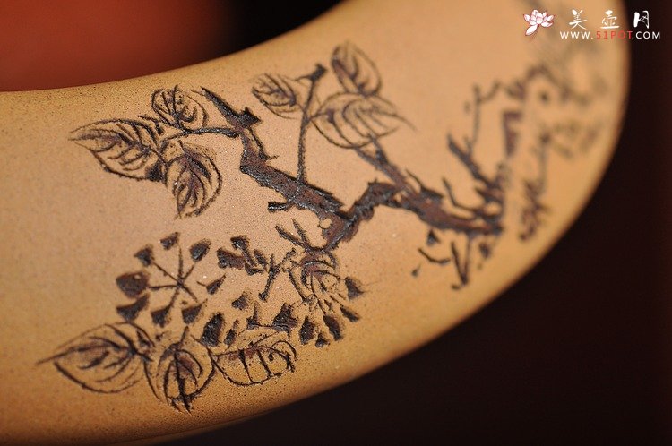 紫砂壶图片：文房雅玩 清雅老味 笔洗 - 美壶网