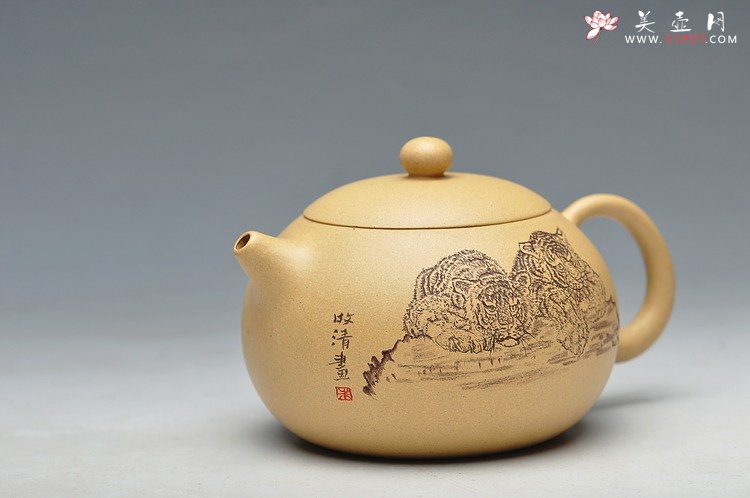 紫砂壶图片：2只老虎 乳香之西施~~ - 美壶网