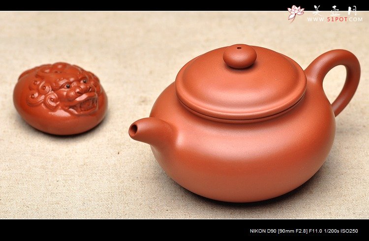 紫砂壶图片：婉约秀气  曲峰味道 全手工仿古 - 美壶网