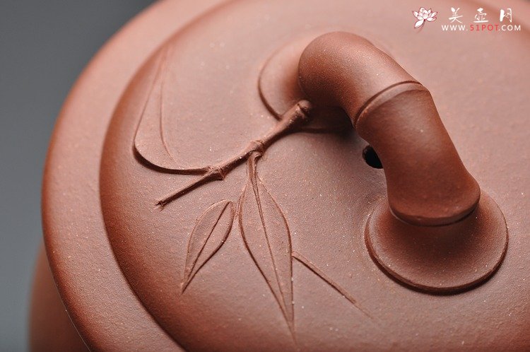 紫砂壶图片：精品竹节盖杯 好料，好工，好竹叶 - 美壶网