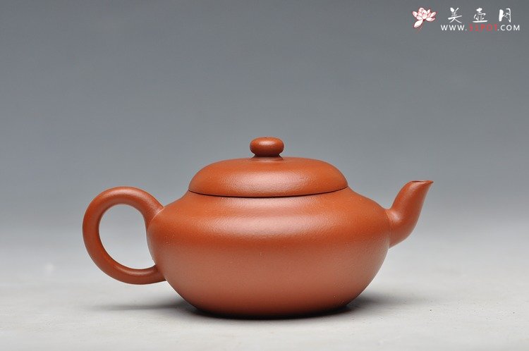 紫砂壶图片：明式小品 摹古之风 小巧别致 全手明韵 老朱泥 - 美壶网