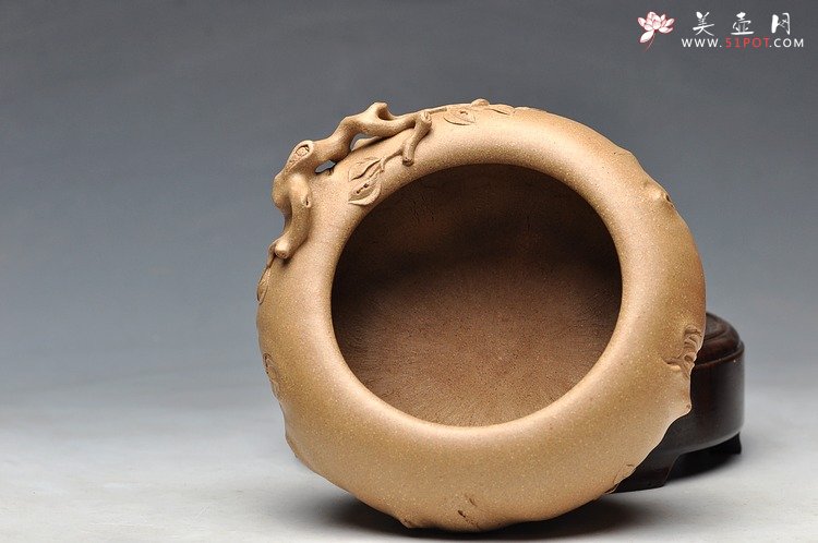 紫砂壶图片：全手文房水洗 香炉 雅趣十足 优质本绿 - 美壶网