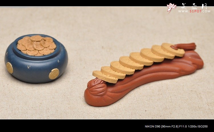 紫砂壶图片：腰缠万贯 好玩生财 - 美壶网