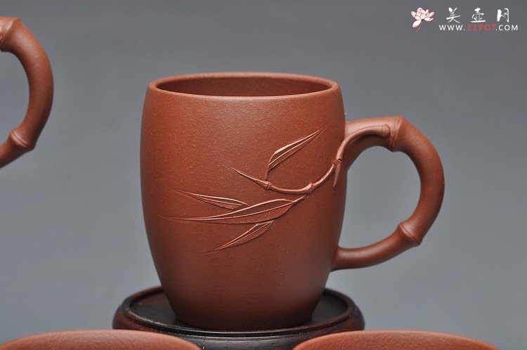 紫砂壶图片：特色主人杯 葡萄 樱桃 松 竹 - 美壶网