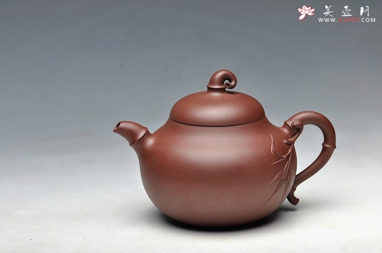 紫砂壶图片：原创作品  吉竹 灵巧清韵 线条流畅 - 美壶网