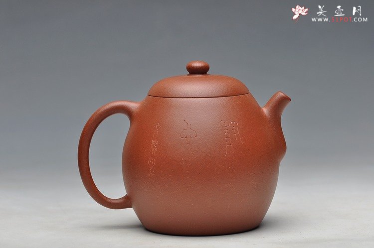 紫砂壶图片：唐彬杰款龙蛋 尹君峰全手新作 挺拔有力 朱砂泥 - 美壶网