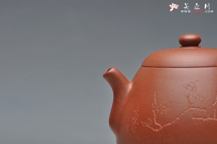 紫砂壶图片：唐彬杰款龙蛋 尹君峰全手新作 挺拔有力 朱砂泥 - 美壶网