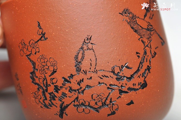 紫砂壶图片：八大风格之 高温小红泥圆亭杯 降坡泥斗笠杯 - 美壶网