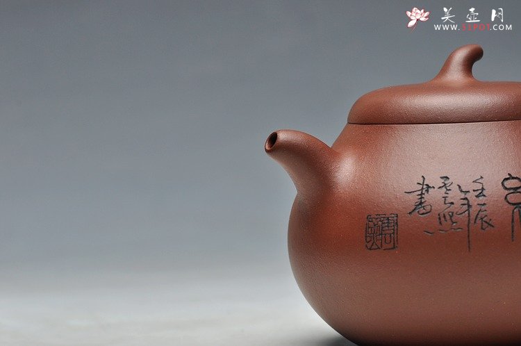 紫砂壶图片：清新可爱 香兰馥郁 茄段 一捺底 - 美壶网