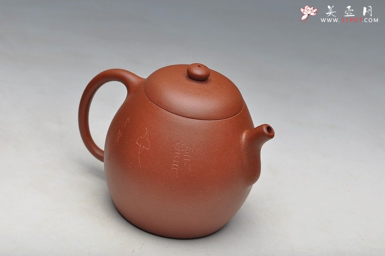 紫砂壶图片：唐彬杰款龙蛋 尹君峰全手新作 挺拔有力 朱砂泥 - 美壶网