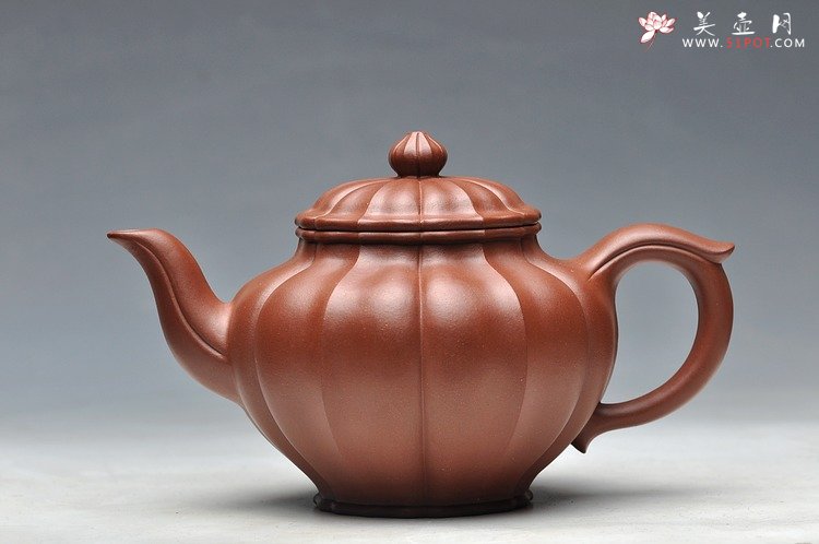 紫砂壶图片：线条流畅 清美之作 筋纹笑樱 - 美壶网