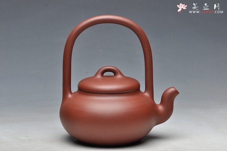 紫砂壶图片：圆圆满满 曼妙身姿 全手圆珠提梁 优质底槽青 - 美壶网