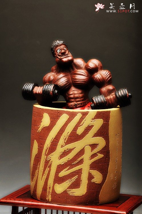 紫砂壶图片：肌肉男 早期为苏州劲与美定做 动感 - 美壶网