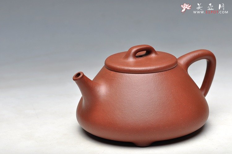 紫砂壶图片：摹古之作 耐品 全手心舟石瓢 - 美壶网