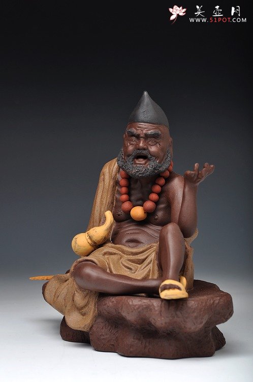 紫砂壶图片：拯危济困 救死扶弱 彰善惩恶 活佛济公 - 美壶网