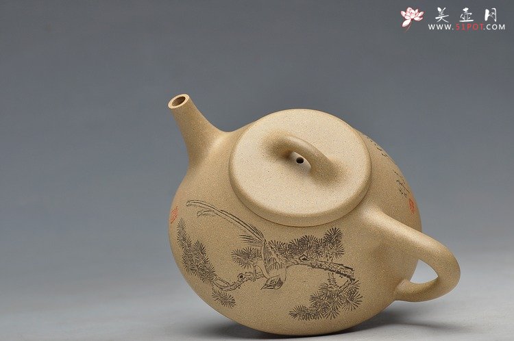 紫砂壶图片：素雅文气 全手子冶石瓢 谭华斌装饰 - 美壶网