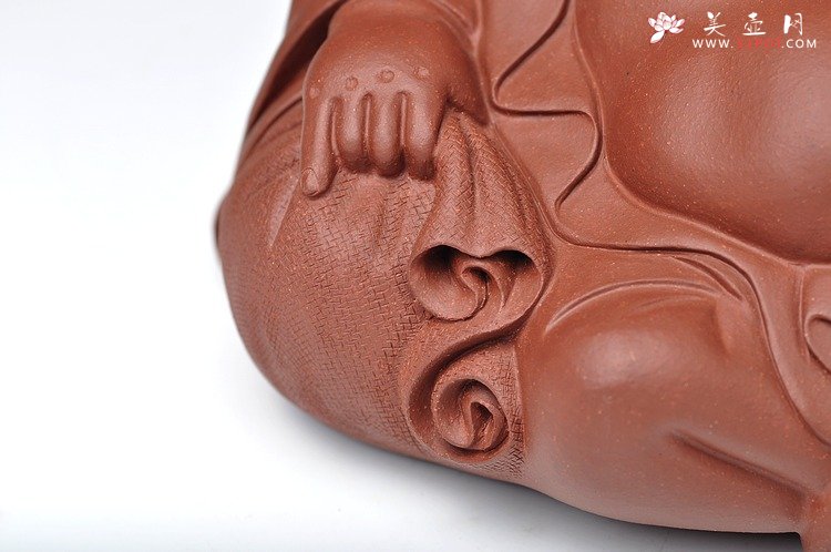 紫砂壶图片：栩栩如生 生动形象 坐罗汉 - 美壶网