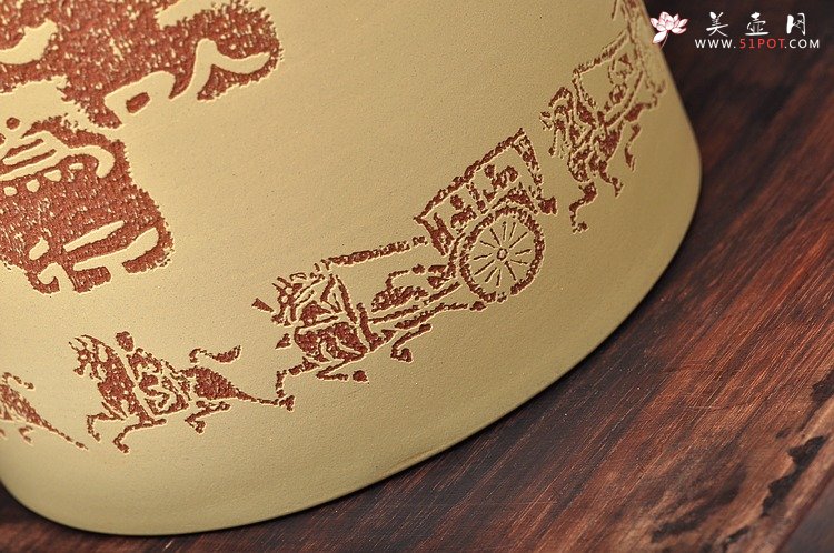 紫砂壶图片：张听刚扛鼎之作 张迁碑帖之笔筒 墨香精品 - 美壶网