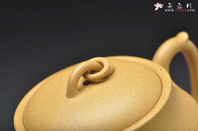 紫砂壶图片：造型新颖 敦厚可人 本山绿 全手禅钟 - 美壶网