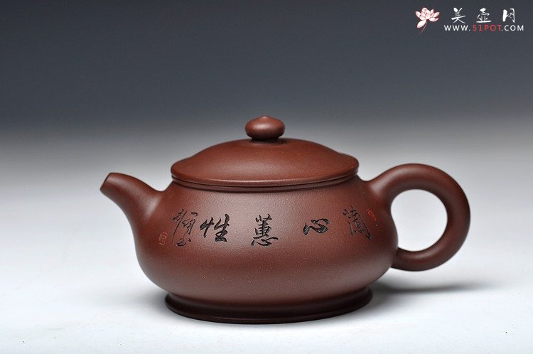 紫砂壶图片：澄心清神 敦厚朴实 实用之作 潘壶 - 美壶网