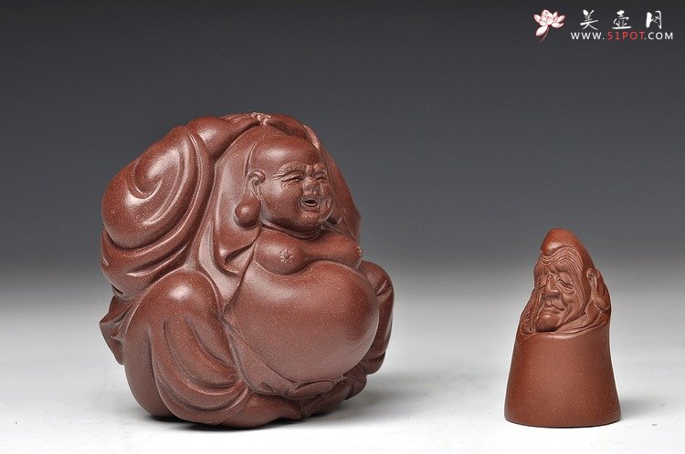 紫砂壶图片：欢天喜地 做工细腻传神 笑弥勒 喜庆 - 美壶网