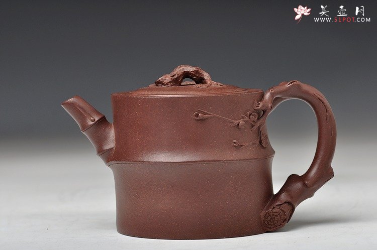 紫砂壶图片：年终力作 送礼佳品 精品梅花  全手三友高升 - 美壶网