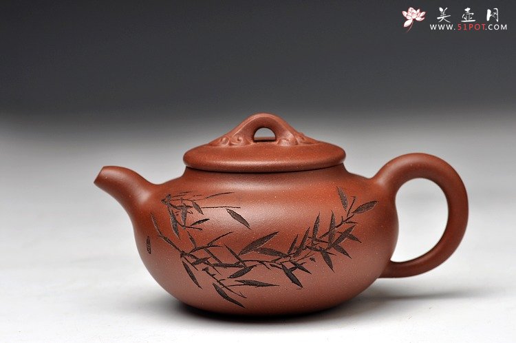紫砂壶图片：老清水 清韵 随意的竹 颇有玩味 仅1件 - 美壶网