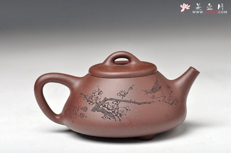 紫砂壶图片：春满玉壶随意酌 子冶石瓢 骨肉均挺 弱水三千只取一瓢 - 美壶网