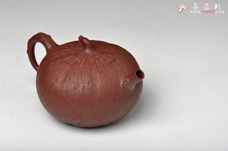 紫砂壶图片：蔡岩峰经典作品 古拙中透灵气 全手工大橘瓜  - 美壶网