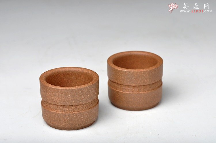 紫砂壶图片：精品回纹口杯 油性十足的段泥 - 美壶网