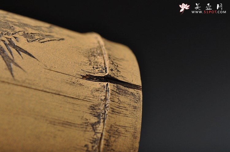 紫砂壶图片：竹节笔筒 张听刚装饰 文雅秀气 居不可无竹~ - 美壶网