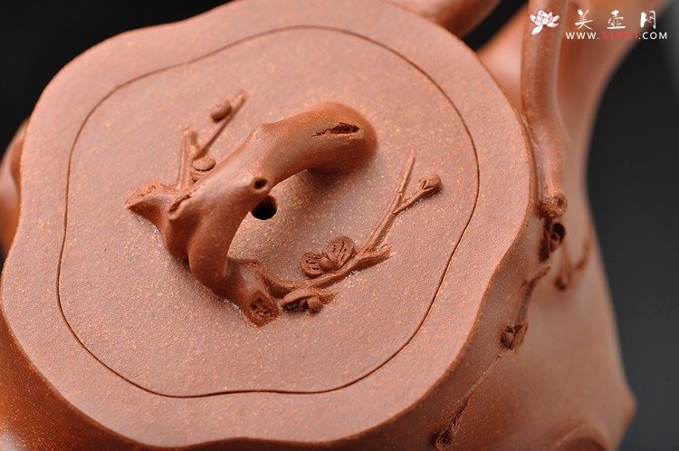 紫砂壶图片：气韵灵动 精品小花货 立体梅花惊艳 全手小喜上眉梢 - 美壶网