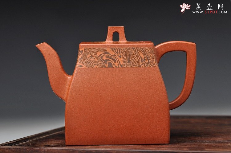 紫砂壶图片：全手胶泥 汉方 - 美壶网