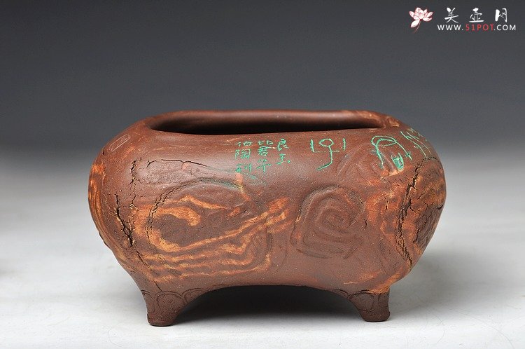 紫砂壶图片：全手作品 文房雅玩之养心水洗 笔洗 造型古拙 - 美壶网