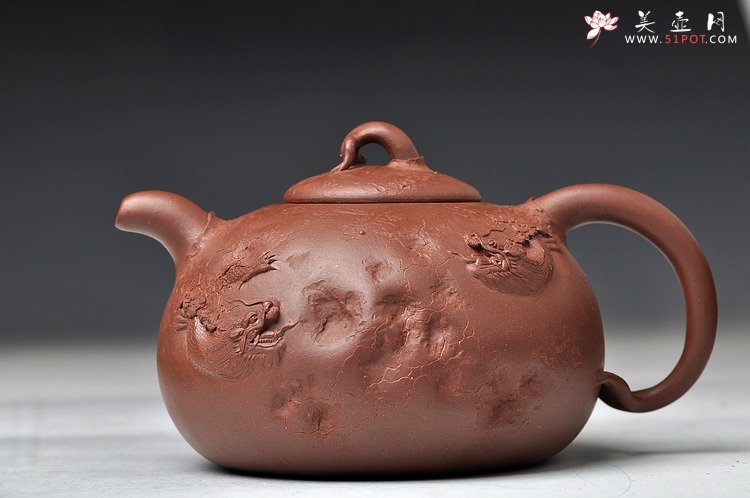 紫砂壶图片：孙金立 全手龙行龚春 精品代表作 丛林系列 - 美壶网