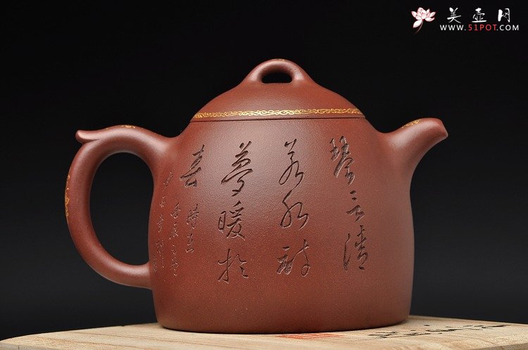 紫砂壶图片：张听刚装饰 仕女 朴素敦厚 大气 优质底槽青 全手大秦权 - 美壶网