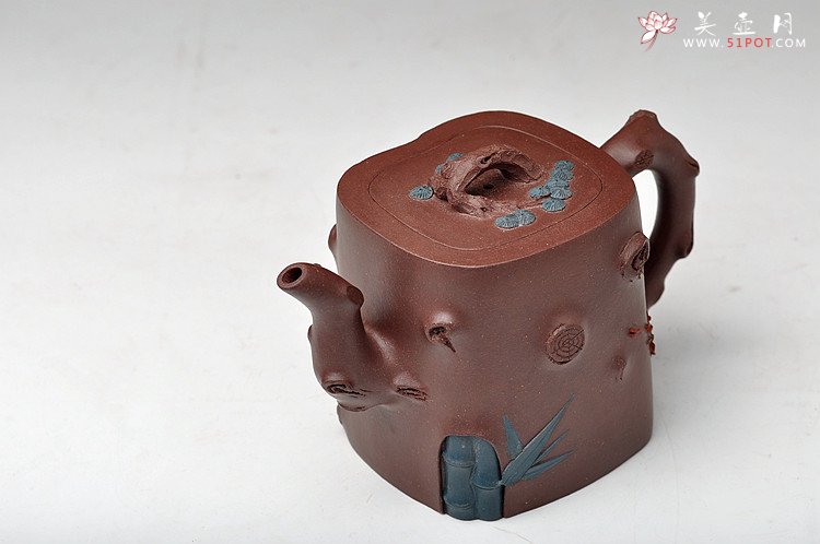 紫砂壶图片： 全手浑方三友  - 美壶网